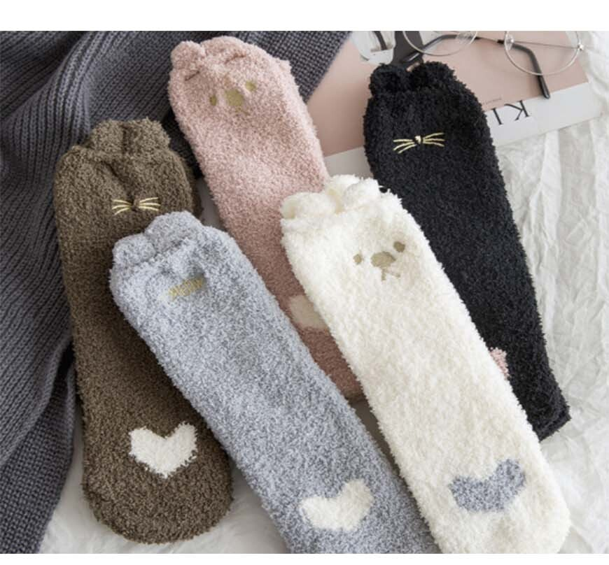Character Dog Socks Fleece Lined Sleep Socks