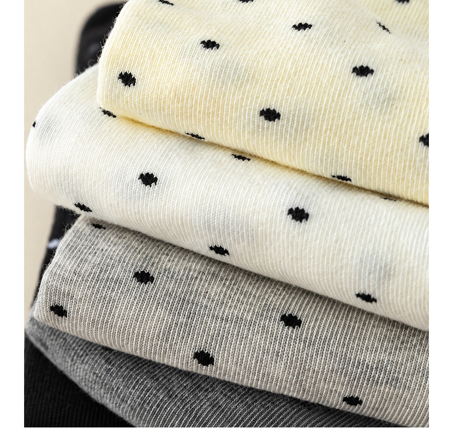 Patterned Rollup Daily Women's Ankle Dot Toe Socks