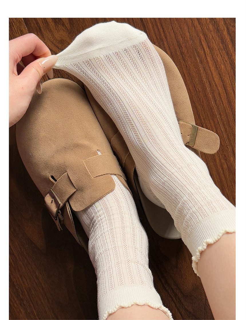 Women's Sheer Ruffle Breathable Fashion Socks