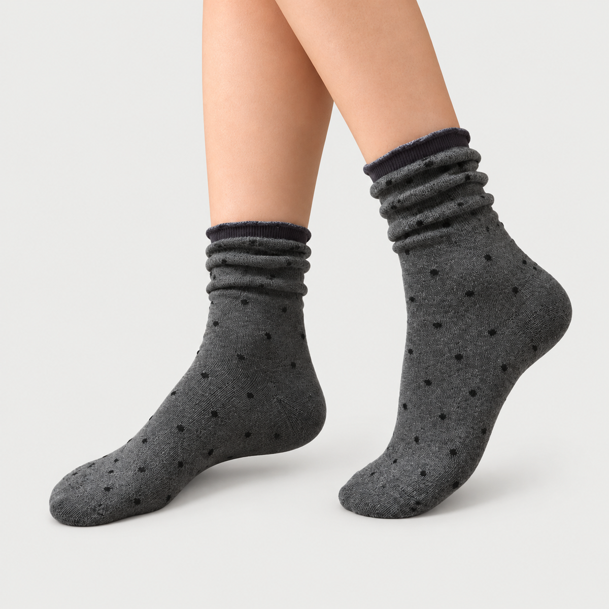 2-Way Women's Fashion Dot Ruffle Socks