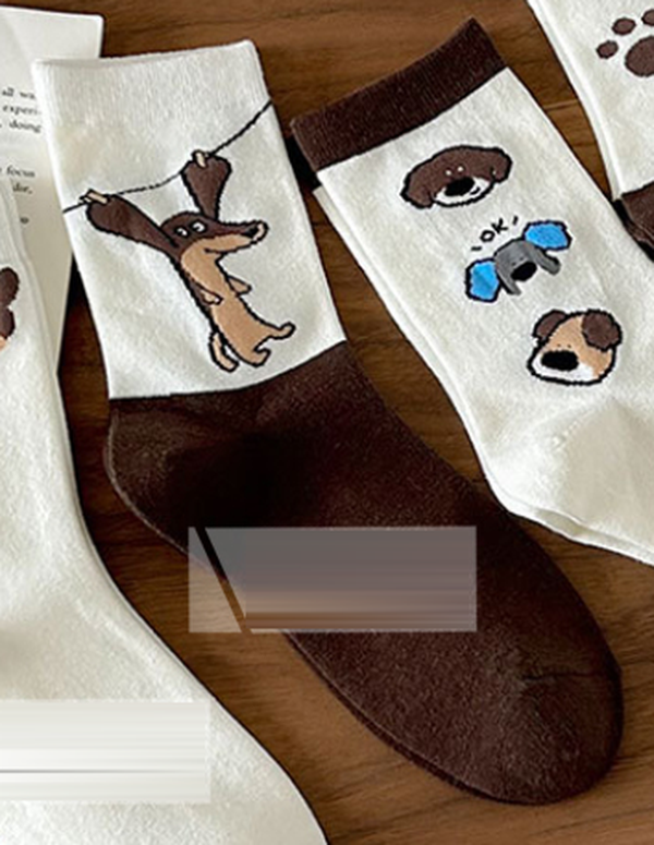 Women's Dog Ear Crew Socks
