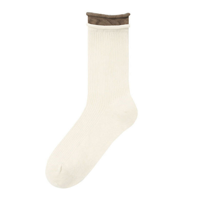Lightweight Ribbed Compression-Free Mid-Weight Socks