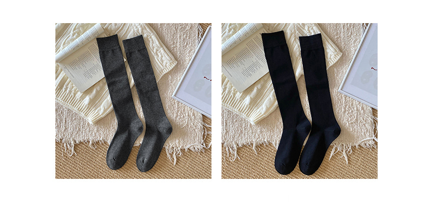 Autumn Basic Long Crew Socks