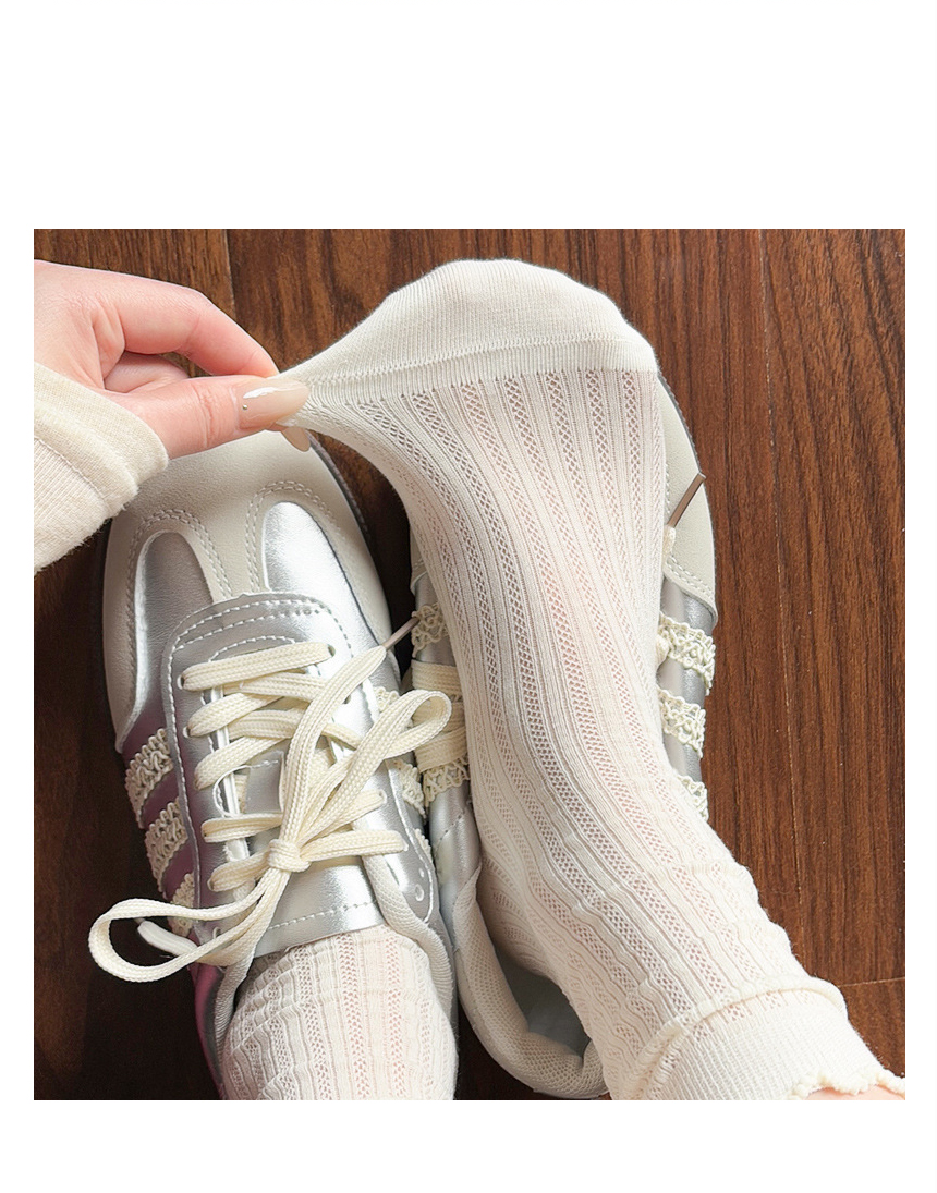 Women's Sheer Ruffle Mesh Fashion Socks