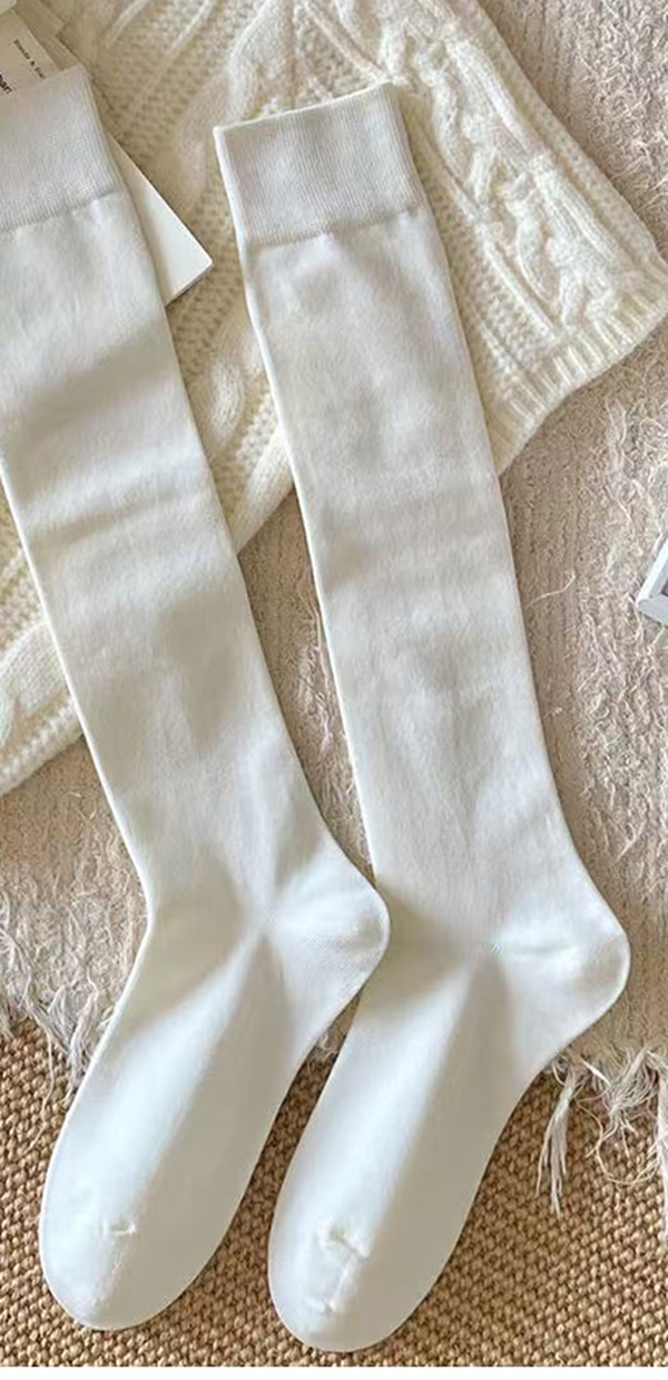 Autumn Basic Long Crew Socks