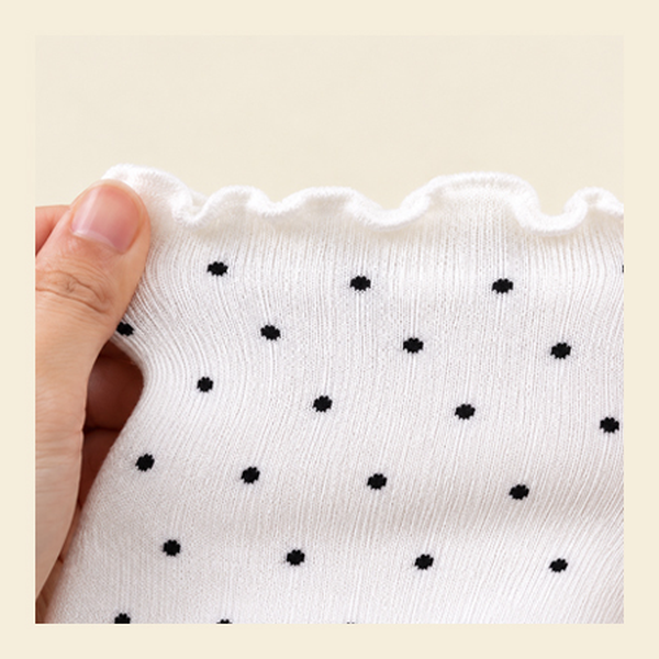 2-Way Women's Fashion Dot Ruffle Socks
