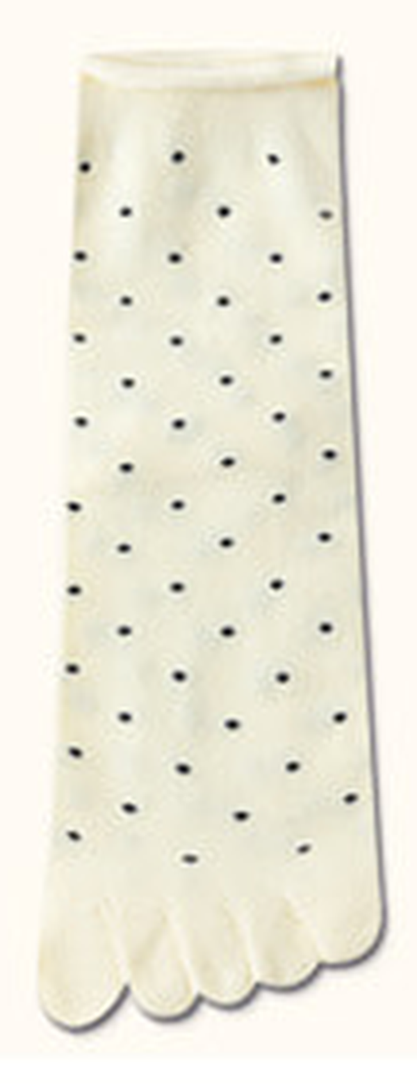 Patterned Rollup Daily Women's Ankle Dot Toe Socks