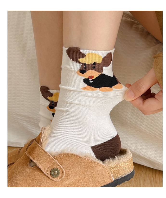 Women's Dog Ear Crew Socks