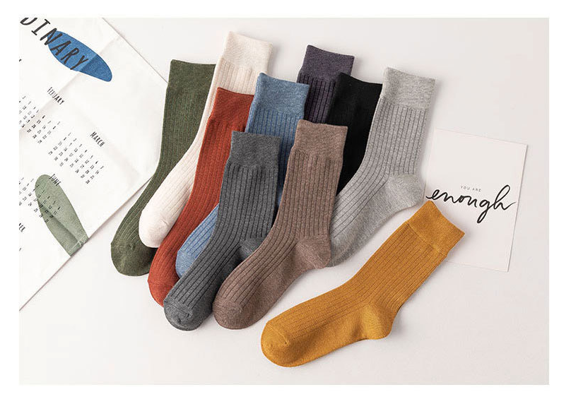 Women's Crew Socks Ribbed