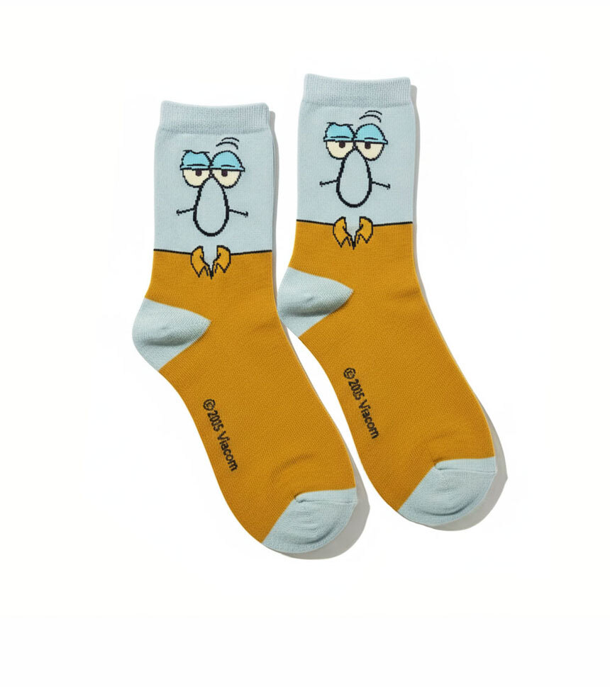 Squidward Character Crew Socks
