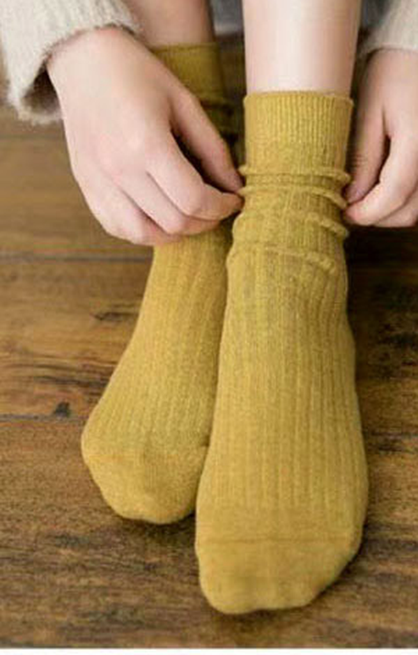 Women's Crew Socks Ribbed