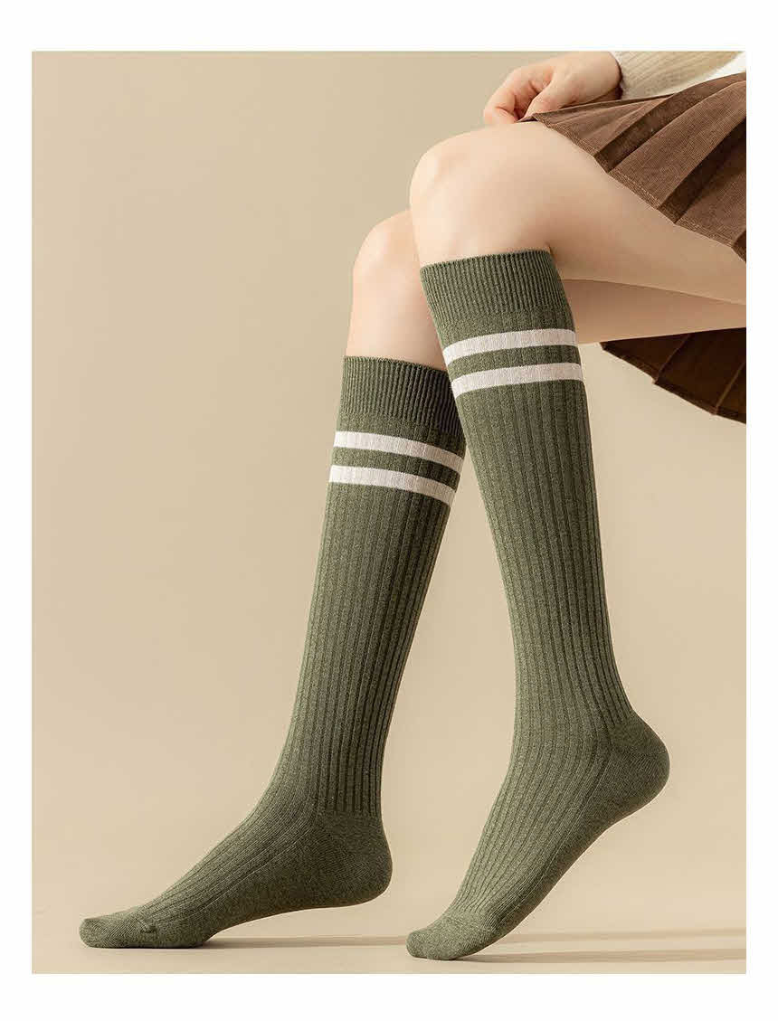 Student Fashion Ribbed Socks