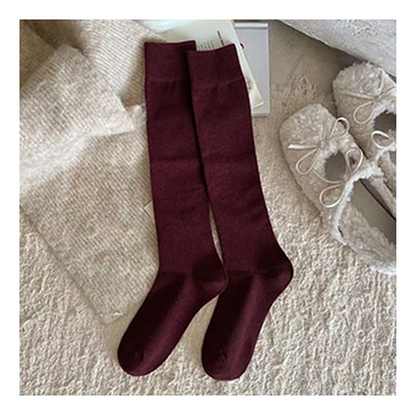 Autumn Basic Long Crew Socks
