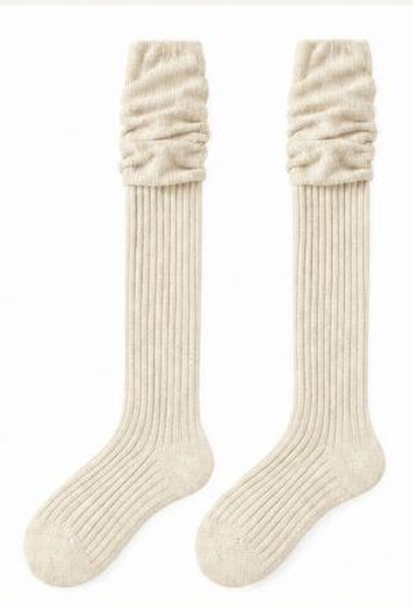 Overknee Socks Ribbed Long Socks