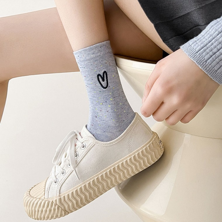 Heart Point Fashion Mid-Calf Socks