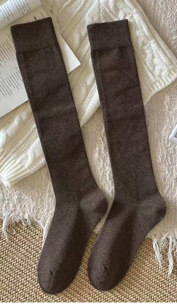 Autumn Basic Long Crew Socks