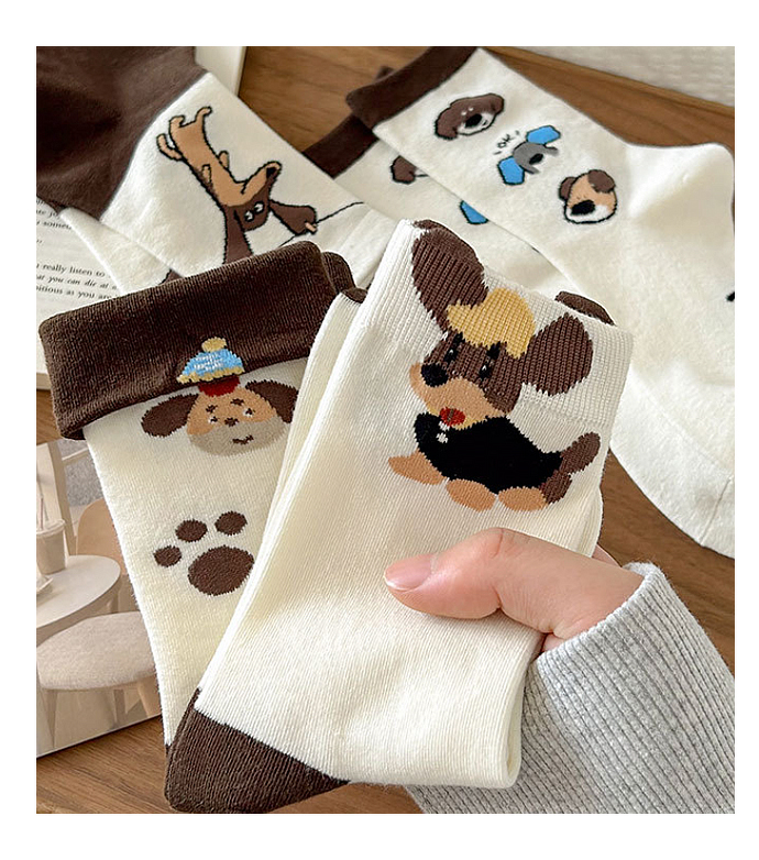 Women's Dog Ear Crew Socks