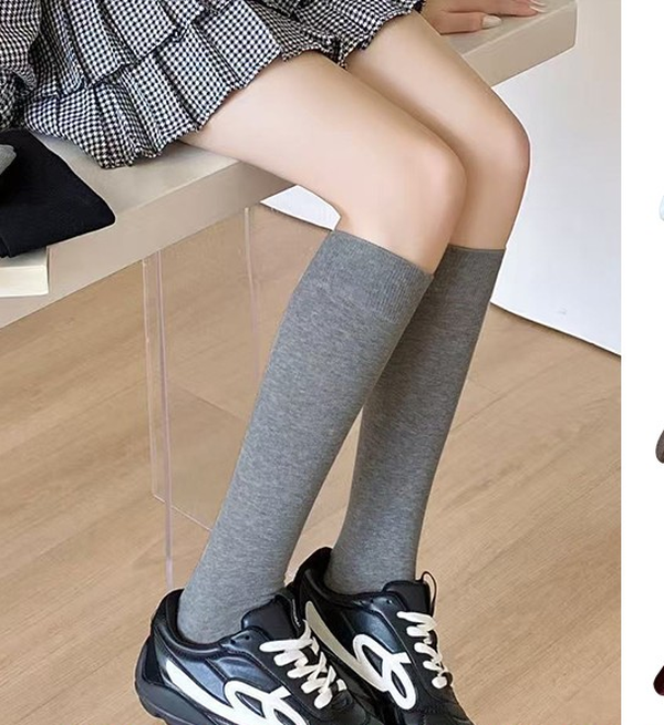 Autumn Basic Long Crew Socks