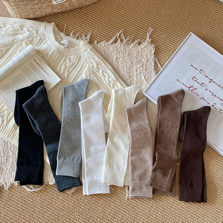 Autumn Basic Long Crew Socks