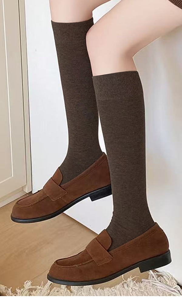 Autumn Basic Long Crew Socks