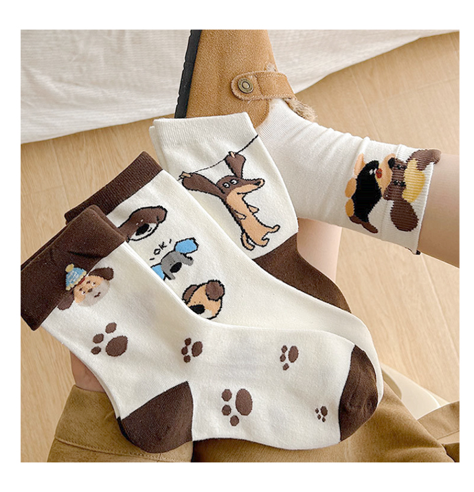 Women's Dog Ear Crew Socks