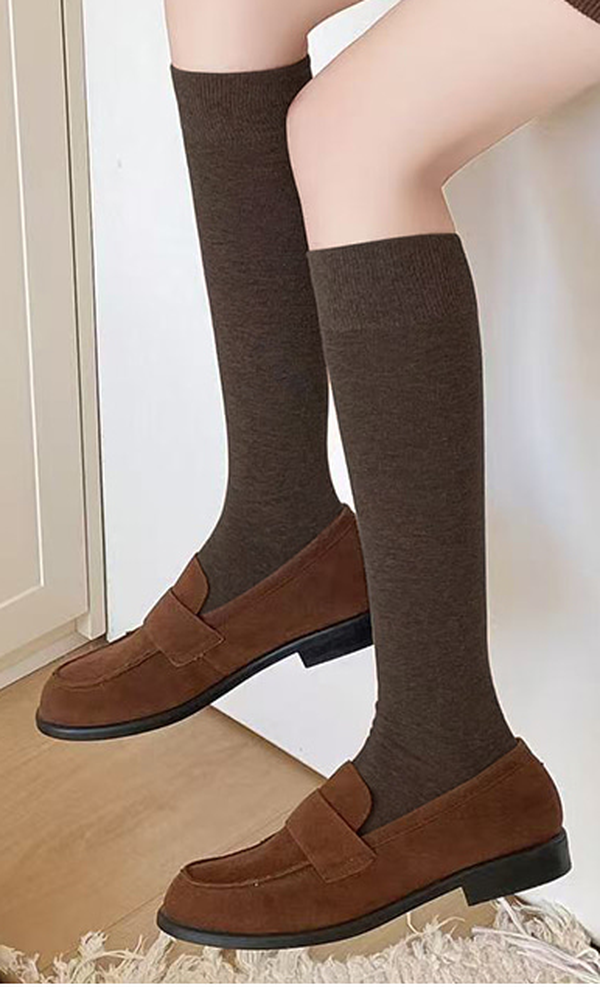 Autumn Basic Long Crew Socks
