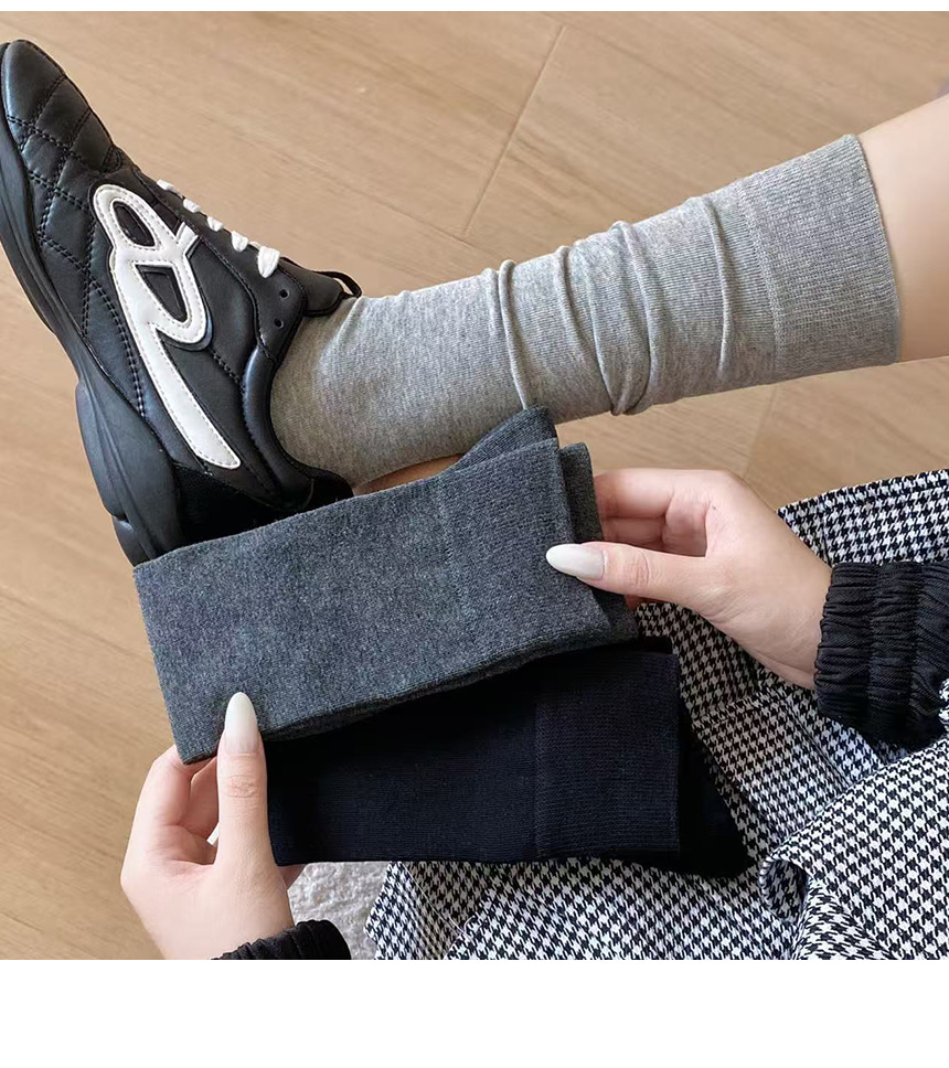 Autumn Basic Long Crew Socks