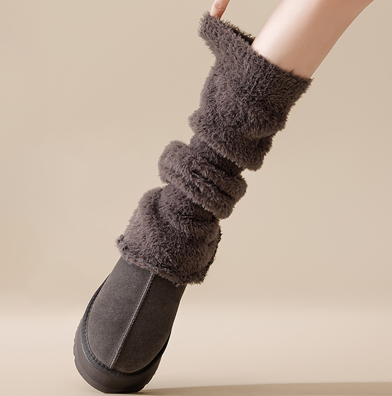 Fluffy Fur Leg Warmer Winter Socks