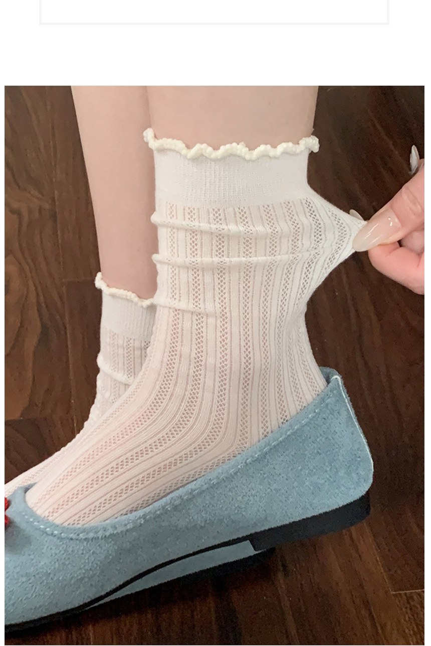 Women's Sheer Ruffle Mesh Fashion Socks