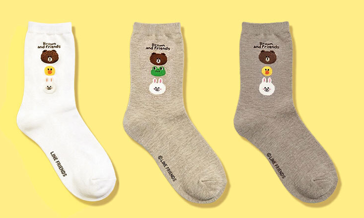 Character Crew Socks White