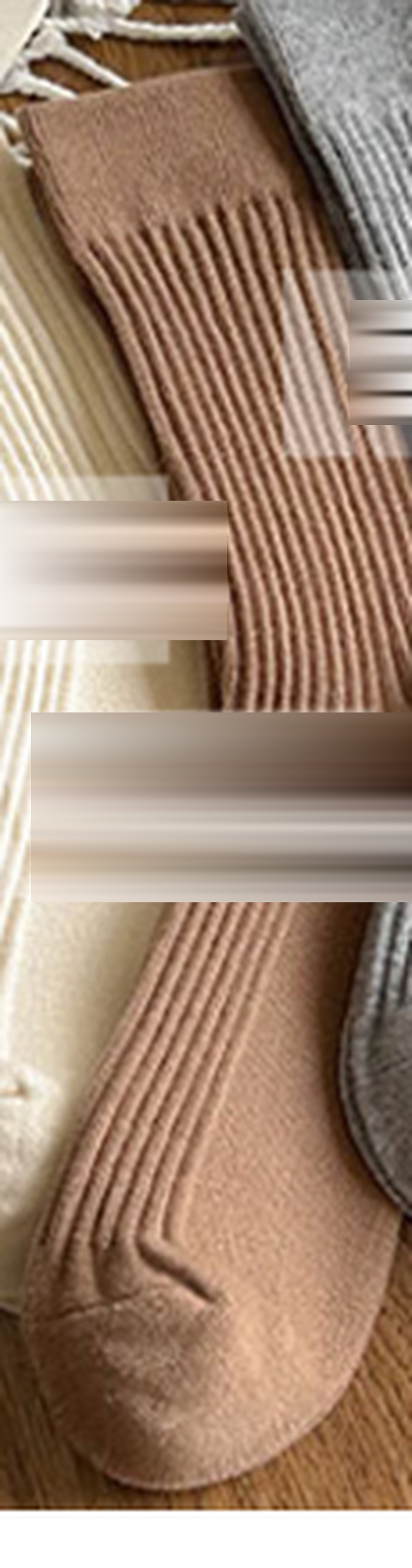 Women's Modern Simple Ribbed Mid-Calf Socks