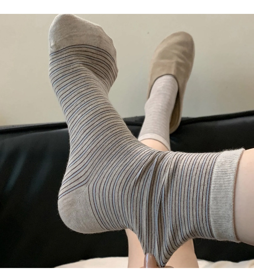 Multi Stripe Crew Socks
