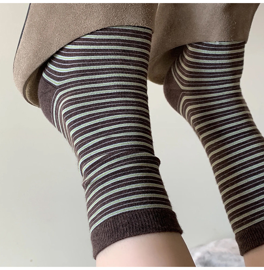 Multi Stripe Crew Socks