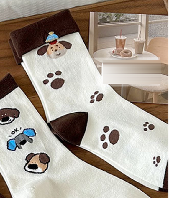 Women's Dog Ear Crew Socks