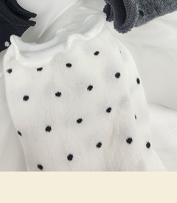 2-Way Women's Fashion Dot Ruffle Socks