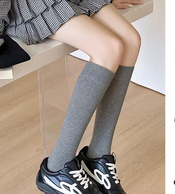 Autumn Basic Long Crew Socks