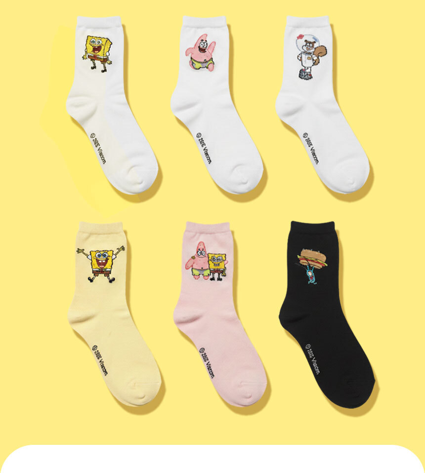 Character Socks Mid-Calf Gift Set Pink