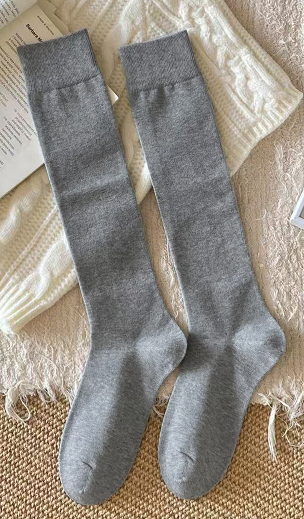 Autumn Basic Long Crew Socks