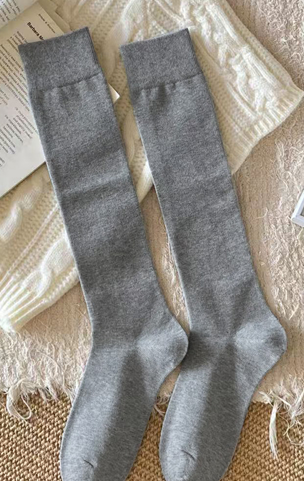 Autumn Basic Long Crew Socks