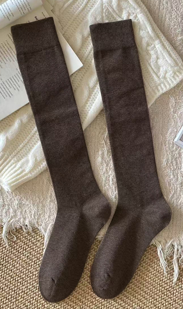 Autumn Basic Long Crew Socks