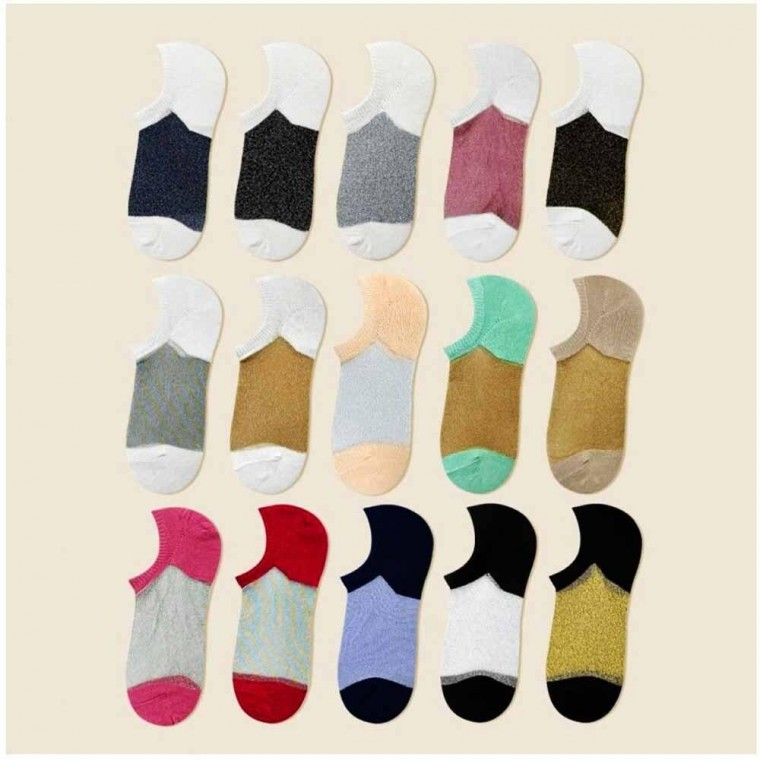 Women's Sheer Mesh Sneaker Socks, Set Of 3
