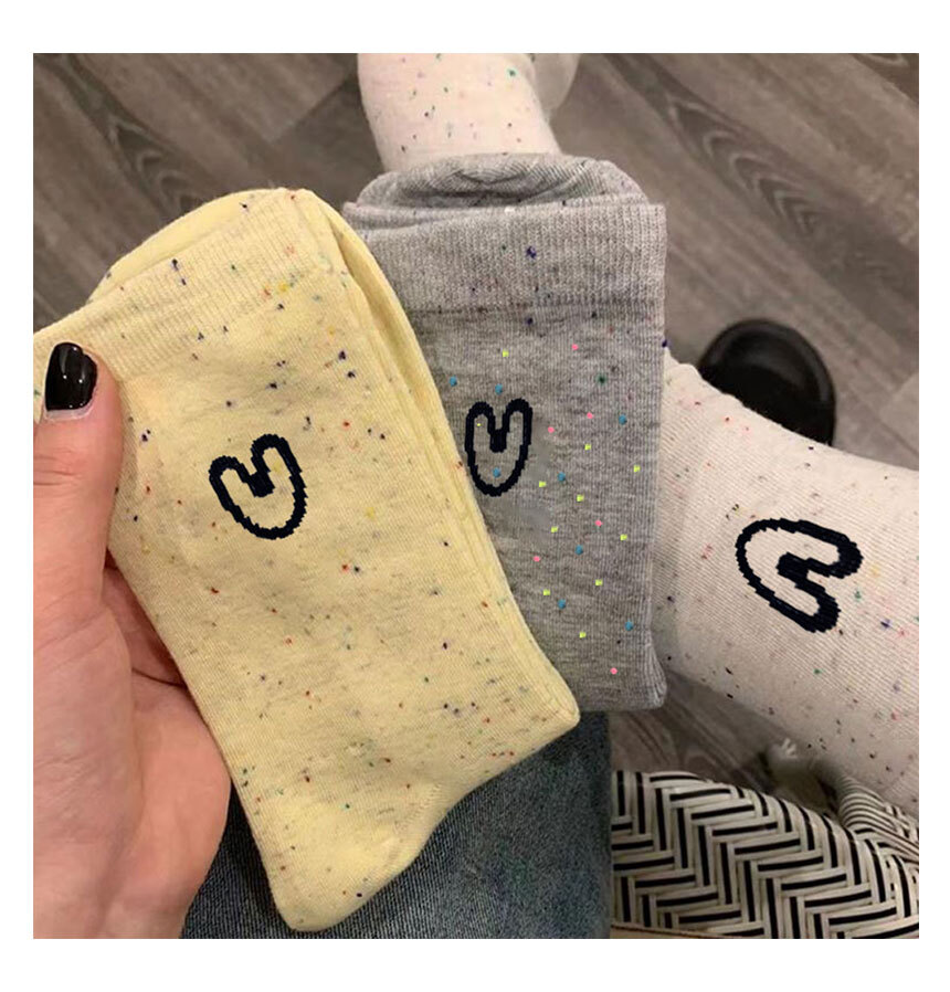 Heart Point Fashion Mid-Calf Socks