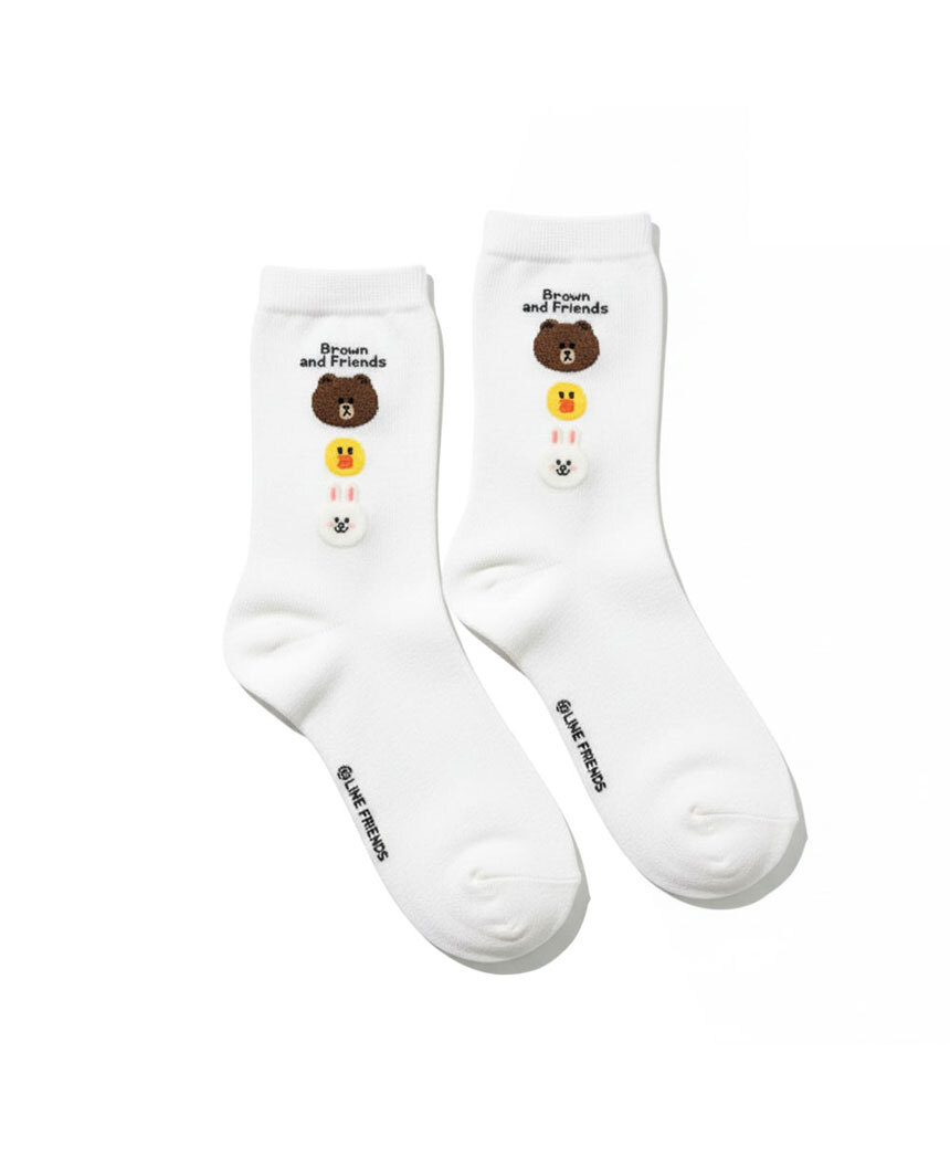 Character Crew Socks White