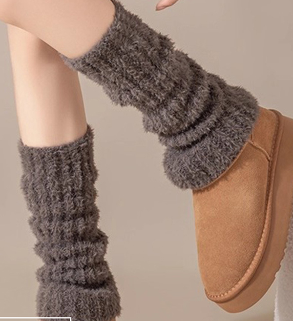 Fluffy Fur Leg Warmer Winter Socks