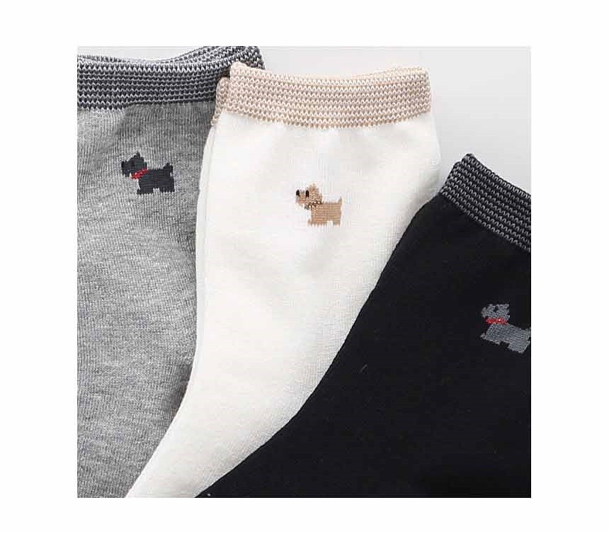 Women's Dog Casual Fashion Socks White 1 Pair