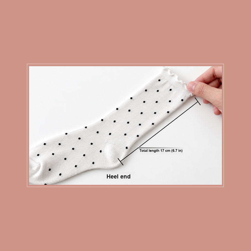 2-Way Women's Fashion Dot Ruffle Socks