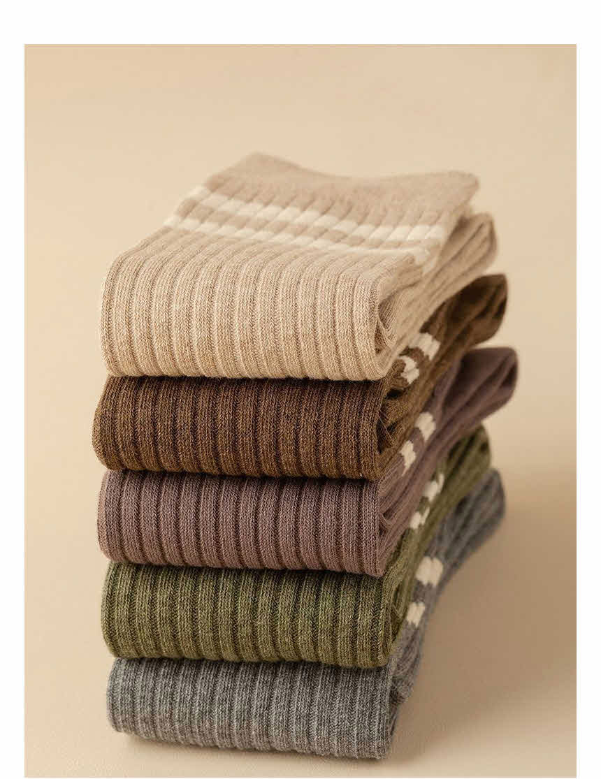 Student Fashion Ribbed Socks