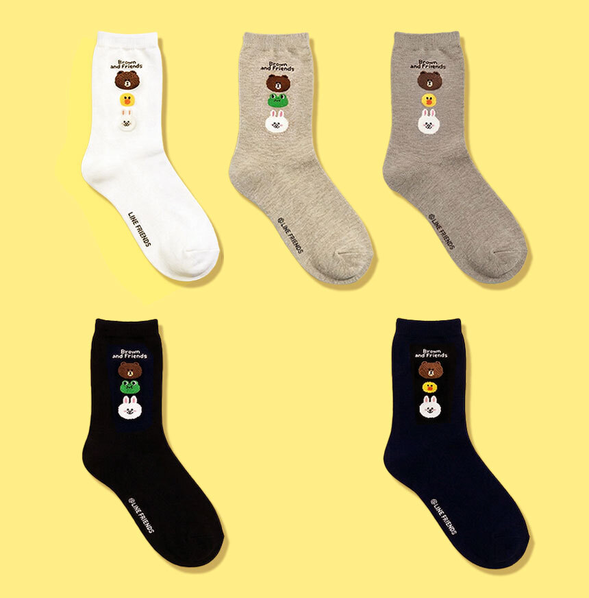 Character Crew Socks White