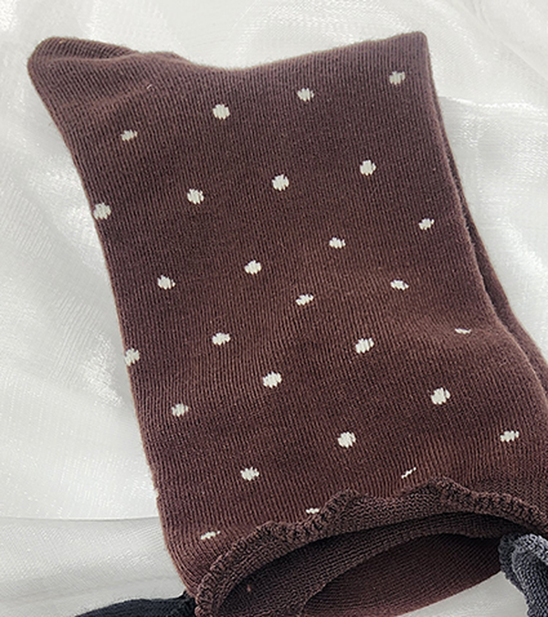 2-Way Women's Fashion Dot Ruffle Socks