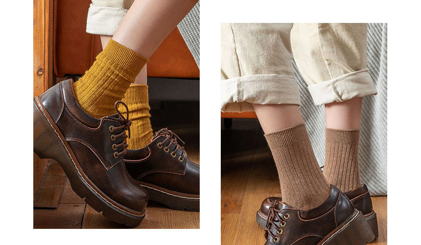 Women's Crew Socks Ribbed